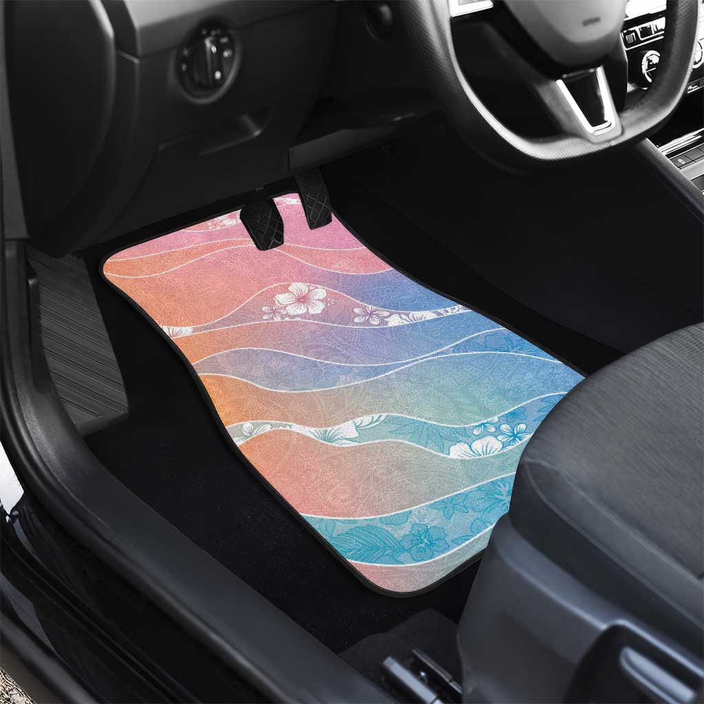 Aloha Hawaii Floral Tapa Car Mats Patchwork Pastel Candy - Polynesian Pride
