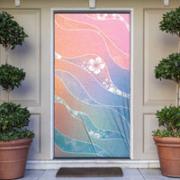 Aloha Hawaii Floral Tapa Door Cover Patchwork Pastel Candy LT7 Pastel - Polynesian Pride