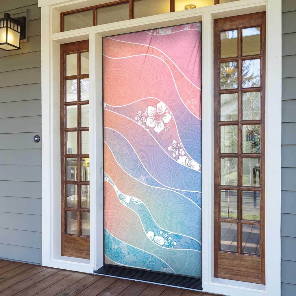 Aloha Hawaii Floral Tapa Door Cover Patchwork Pastel Candy LT7 - Polynesian Pride
