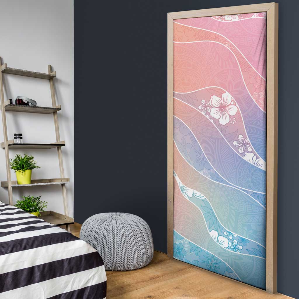 Aloha Hawaii Floral Tapa Door Cover Patchwork Pastel Candy LT7 - Polynesian Pride