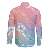 Aloha Hawaii Floral Tapa Family Matching Off Shoulder Maxi Dress and Hawaiian Shirt Patchwork Pastel Candy - Polynesian Pride