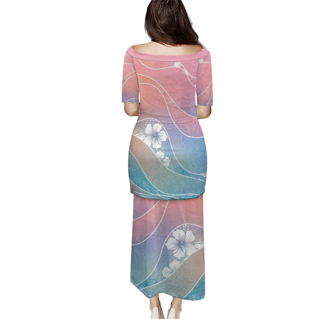 Aloha Hawaii Floral Tapa Family Matching Puletasi and Hawaiian Shirt Patchwork Pastel Candy LT7 - Polynesian Pride