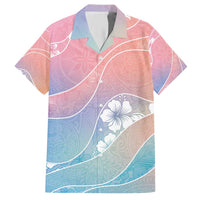 Aloha Hawaii Floral Tapa Family Matching Short Sleeve Bodycon Dress and Hawaiian Shirt Patchwork Pastel Candy - Polynesian Pride