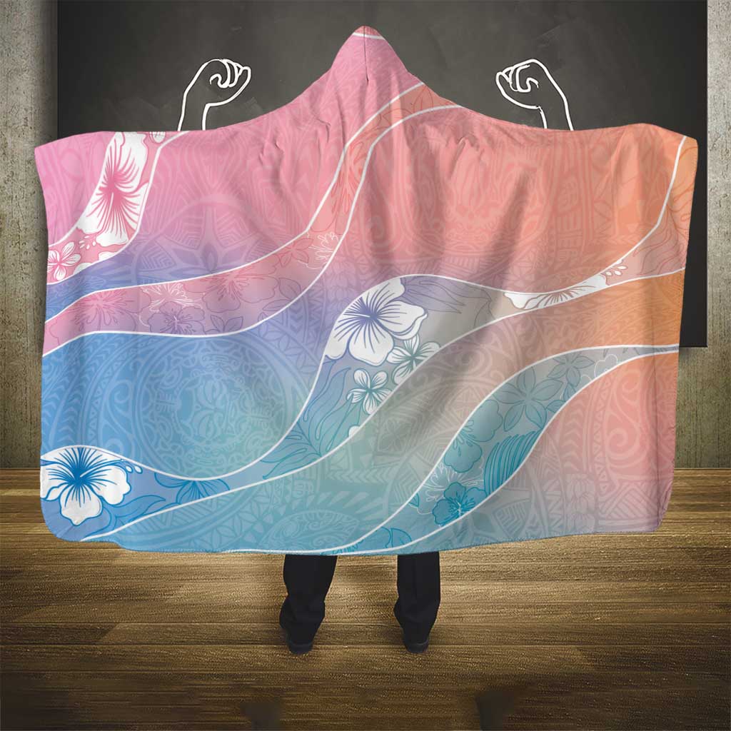 Aloha Hawaii Floral Tapa Hooded Blanket Patchwork Pastel Candy LT7 - Polynesian Pride