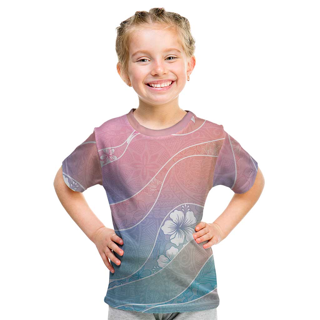 Aloha Hawaii Floral Tapa Kid T Shirt Patchwork Pastel Candy LT7 Pastel - Polynesian Pride