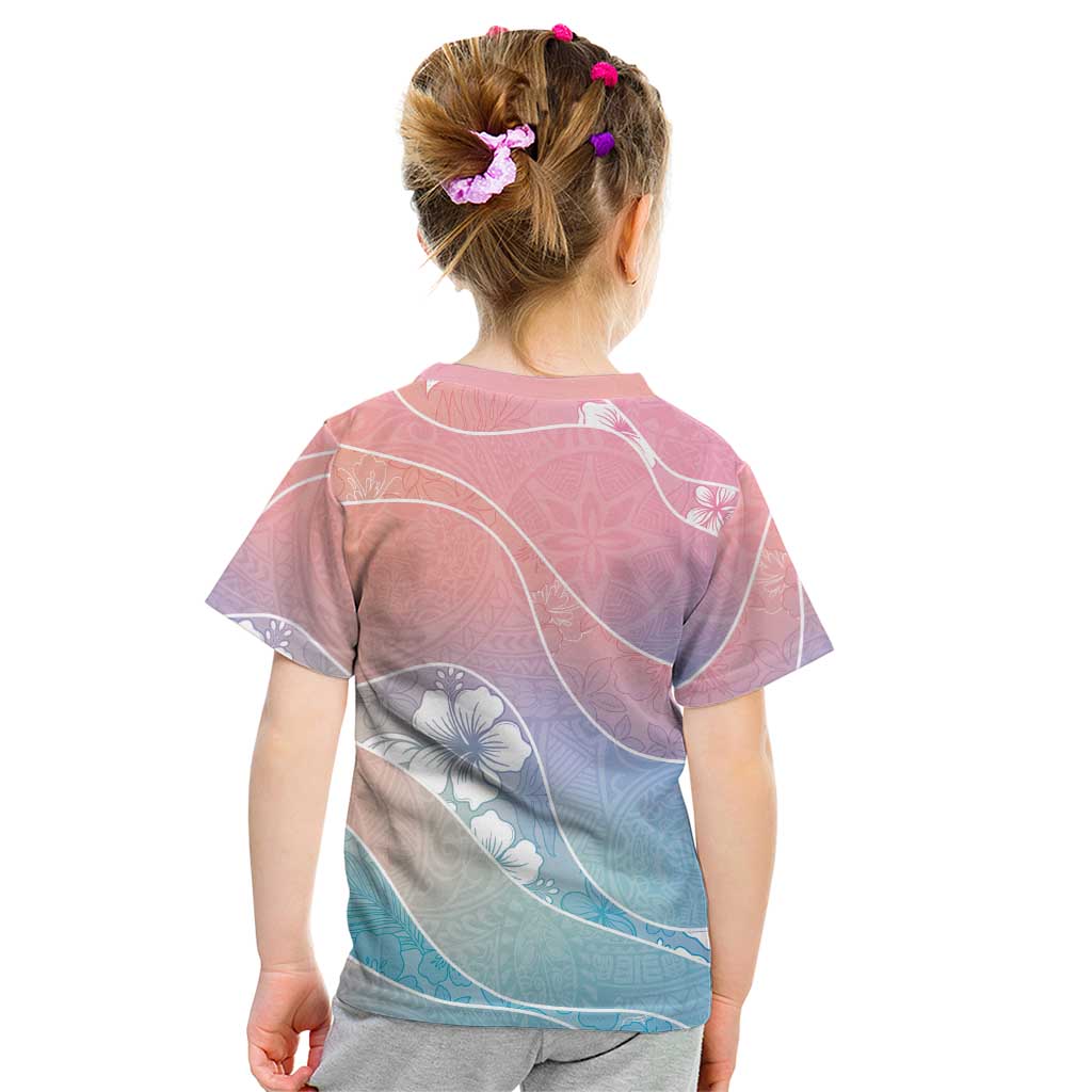 Aloha Hawaii Floral Tapa Kid T Shirt Patchwork Pastel Candy LT7 - Polynesian Pride