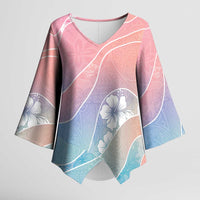 Aloha Hawaii Floral Tapa Kimono Sleeve Blouse - Patchwork Pastel Candy LT7 Female Pastel - Polynesian Pride