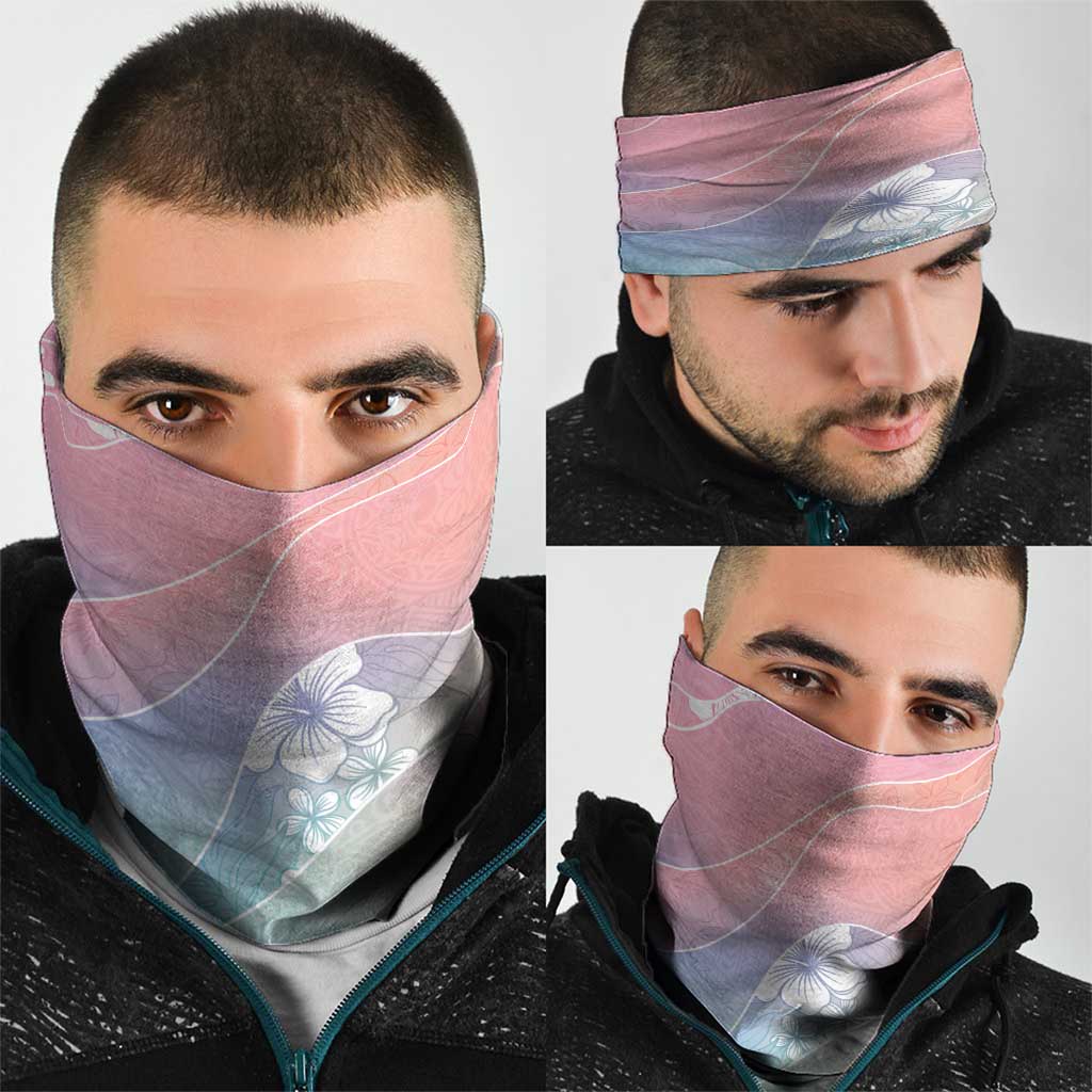 Aloha Hawaii Floral Tapa Neck Gaiter Patchwork Pastel Candy LT7 - Polynesian Pride