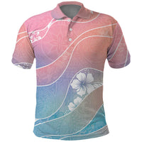 Aloha Hawaii Floral Tapa Polo Shirt Patchwork Pastel Candy - Polynesian Pride