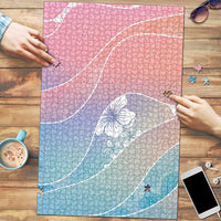 Aloha Hawaii Floral Tapa Puzzle Patchwork Pastel Candy LT7 Pastel - Polynesian Pride