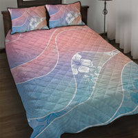 Aloha Hawaii Floral Tapa Quilt Bed Set Patchwork Pastel Candy - Polynesian Pride