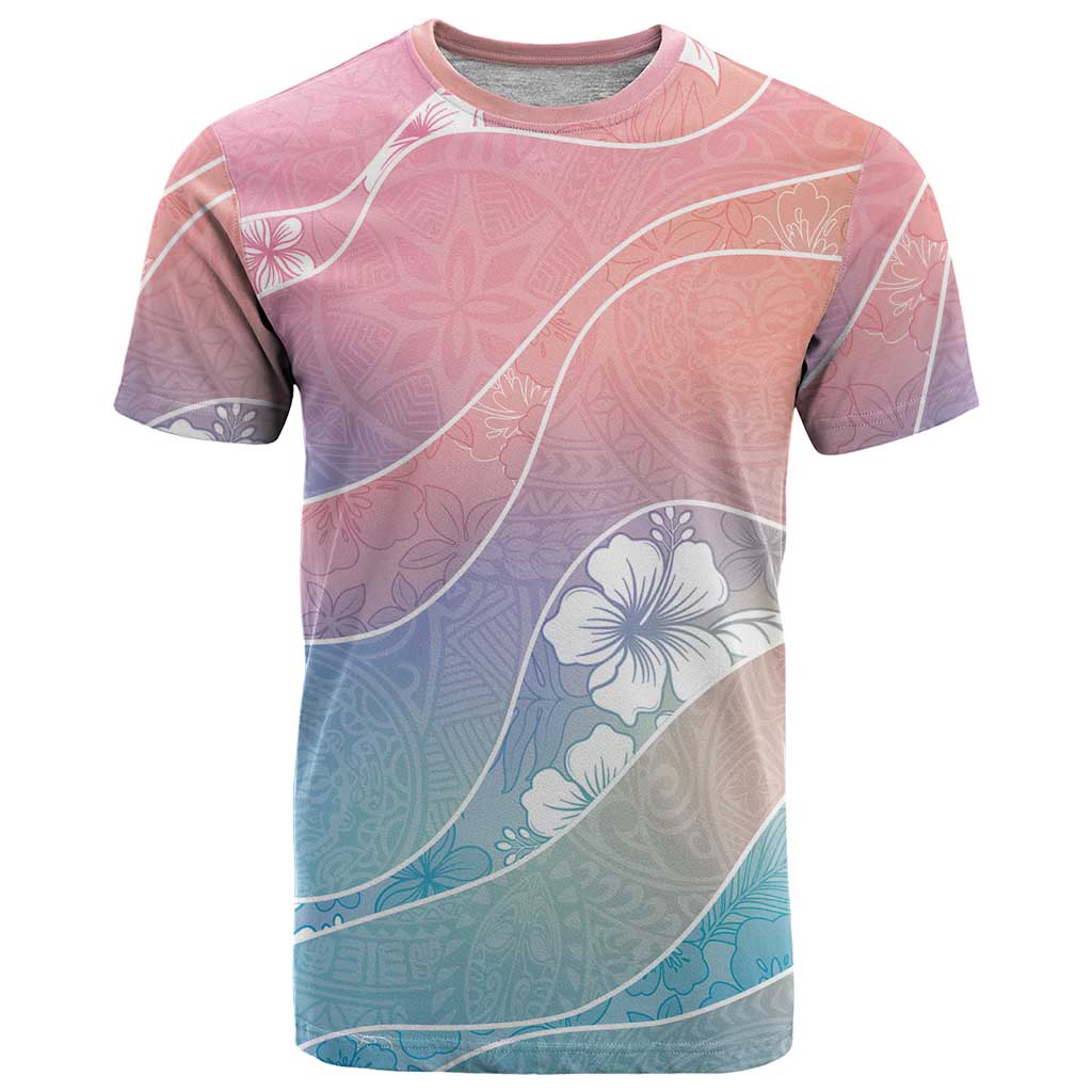 Aloha Hawaii Floral Tapa T Shirt Patchwork Pastel Candy - Polynesian Pride