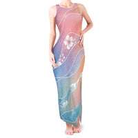 Aloha Hawaii Floral Tapa Tank Maxi Dress Patchwork Pastel Candy LT7 Women Pastel - Polynesian Pride