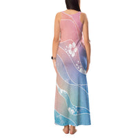Aloha Hawaii Floral Tapa Tank Maxi Dress Patchwork Pastel Candy LT7 - Polynesian Pride