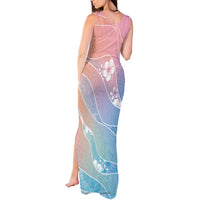 Aloha Hawaii Floral Tapa Tank Maxi Dress Patchwork Pastel Candy LT7 - Polynesian Pride