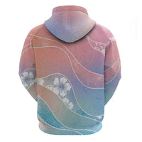 Aloha Hawaii Floral Tapa Zip Hoodie Patchwork Pastel Candy LT7 - Polynesian Pride