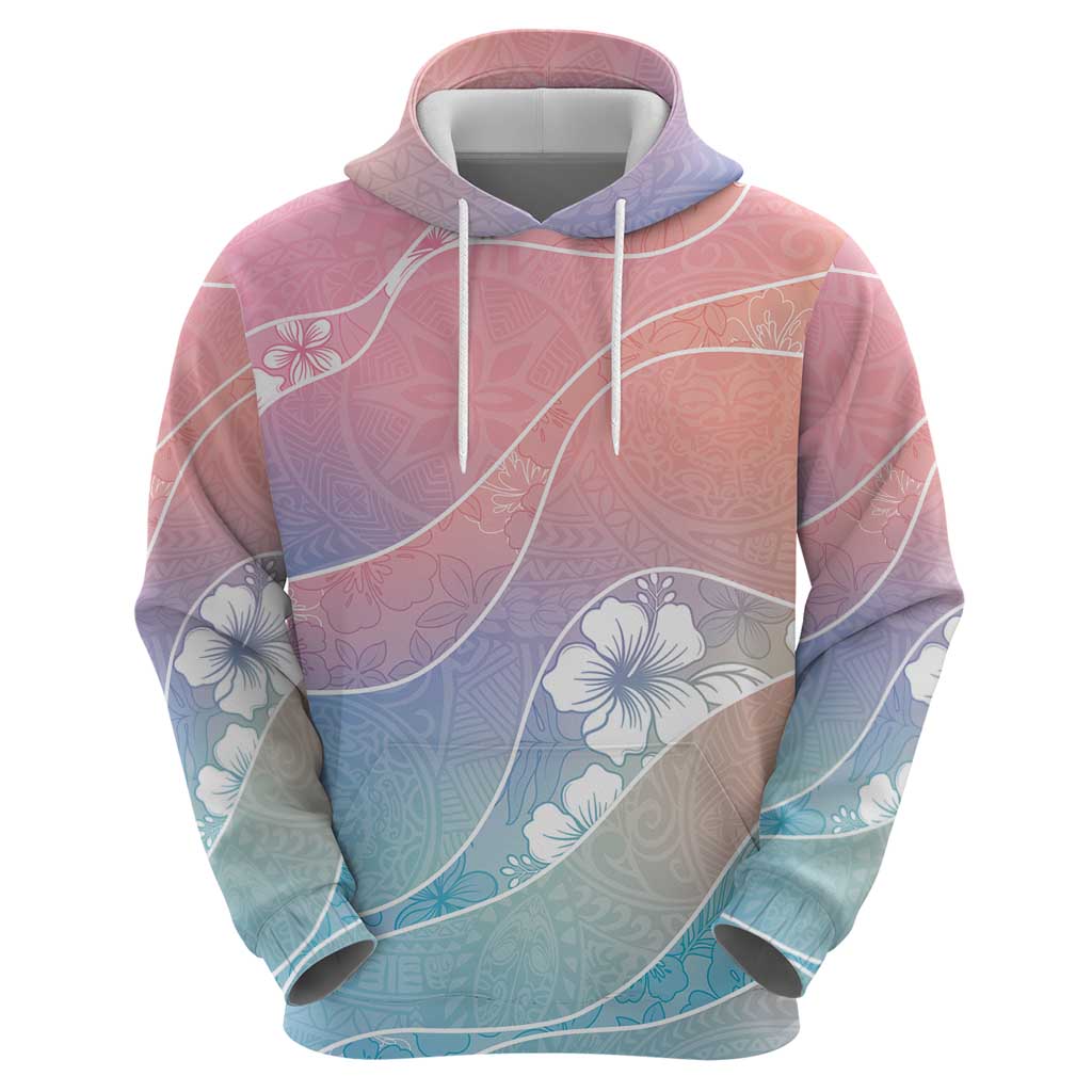 Aloha Hawaii Floral Tapa Zip Hoodie Patchwork Pastel Candy LT7 - Polynesian Pride
