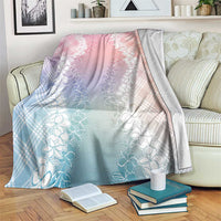 Hawaii Aloha Plumeria Lei Pastel Candy Palaka Blanket - Polynesian Pride