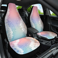 Hawaii Aloha Plumeria Lei Pastel Candy Palaka Car Seat Cover - Polynesian Pride