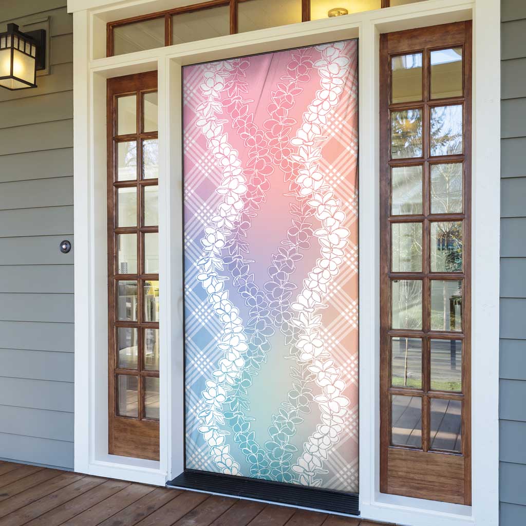 Hawaii Aloha Plumeria Lei Pastel Candy Palaka Door Cover LT7 - Polynesian Pride