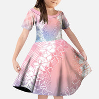 Hawaii Aloha Plumeria Lei Pastel Candy Palaka Family Matching Mermaid Dress and Hawaiian Shirt - Polynesian Pride