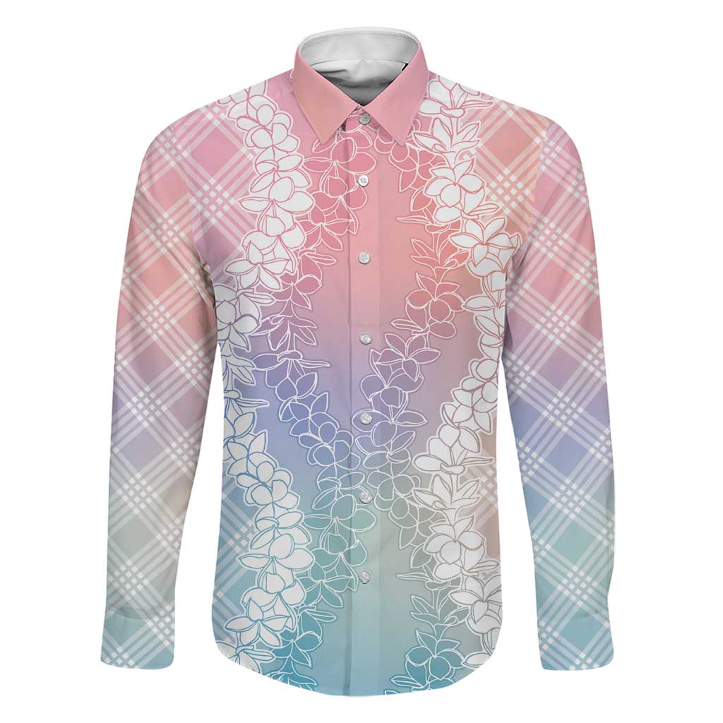Hawaii Aloha Plumeria Lei Pastel Candy Palaka Family Matching Mermaid Dress and Hawaiian Shirt - Polynesian Pride