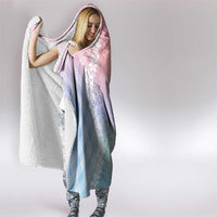 Hawaii Aloha Plumeria Lei Pastel Candy Palaka Hooded Blanket LT7 - Polynesian Pride