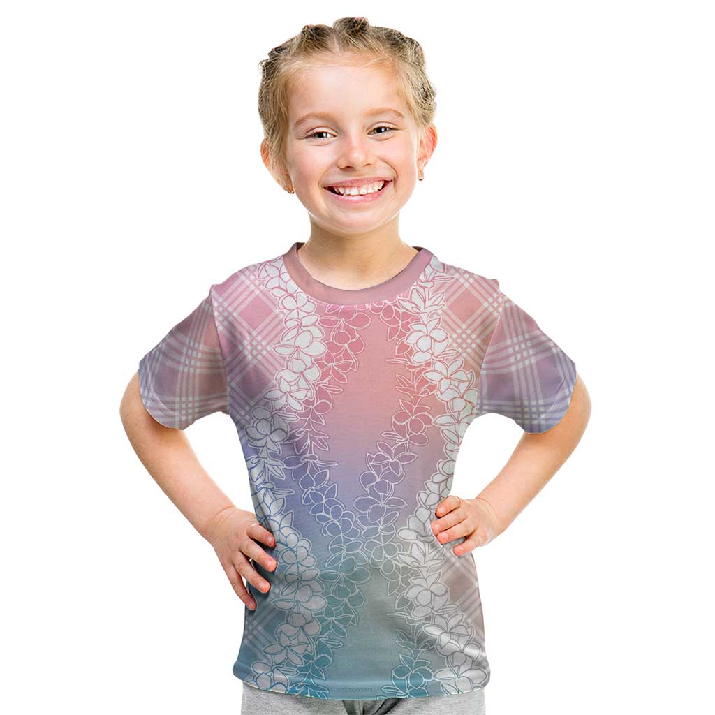 Hawaii Aloha Plumeria Lei Pastel Candy Palaka Kid T Shirt LT7 Pastel - Polynesian Pride
