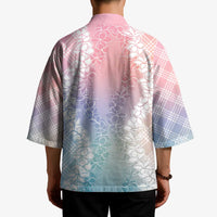 Hawaii Aloha Plumeria Lei Pastel Candy Palaka Kimono LT7 - Polynesian Pride