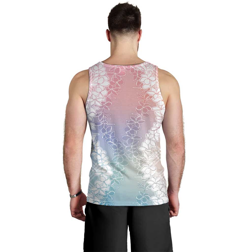 Hawaii Aloha Plumeria Lei Pastel Candy Palaka Men Tank Top LT7 - Polynesian Pride