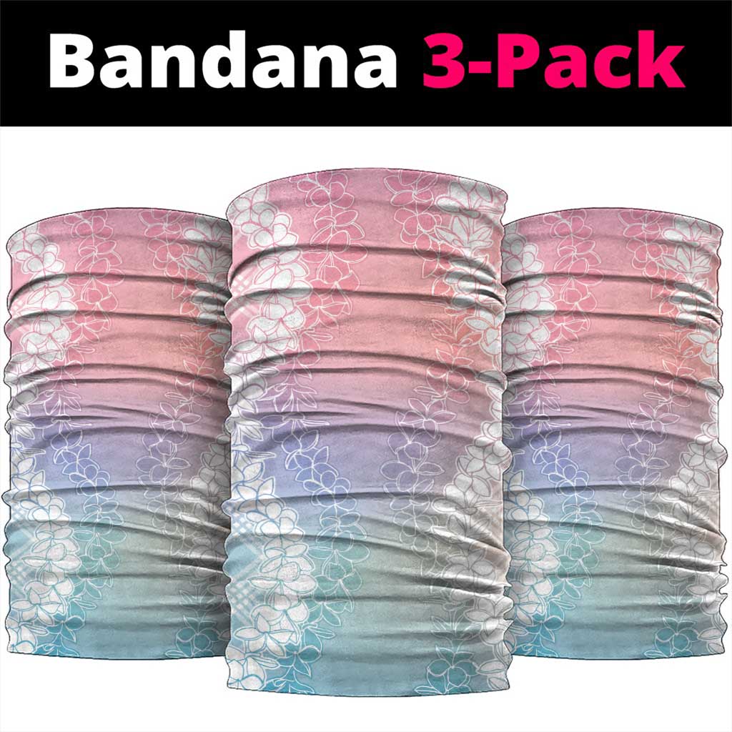 Hawaii Aloha Plumeria Lei Pastel Candy Palaka Neck Gaiter LT7 package One Size: 25*50cm Pastel - Polynesian Pride