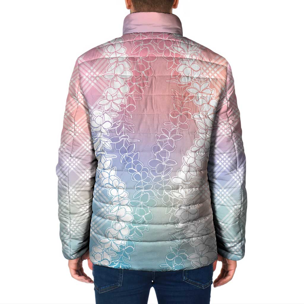 Hawaii Aloha Plumeria Lei Pastel Candy Palaka Padded Jacket LT7 - Polynesian Pride