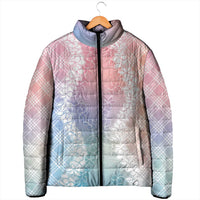 Hawaii Aloha Plumeria Lei Pastel Candy Palaka Padded Jacket LT7 - Polynesian Pride