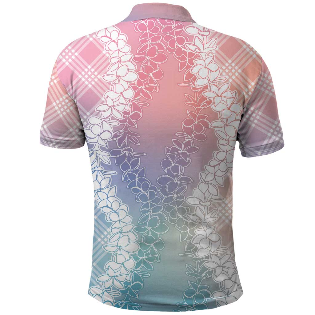 Hawaii Aloha Plumeria Lei Pastel Candy Palaka Polo Shirt - Polynesian Pride
