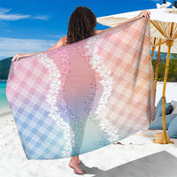 Hawaii Aloha Plumeria Lei Pastel Candy Palaka Sarong - Polynesian Pride