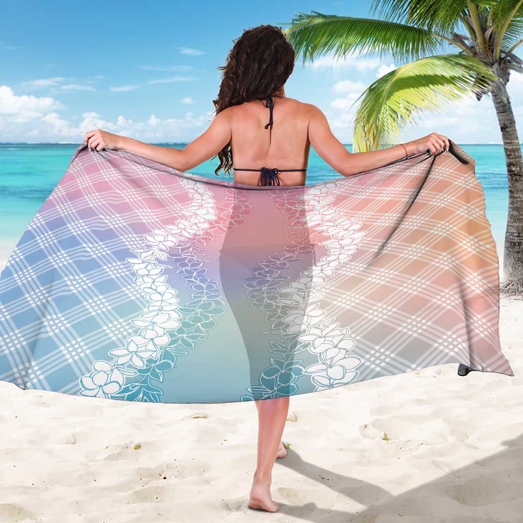 Hawaii Aloha Plumeria Lei Pastel Candy Palaka Sarong - Polynesian Pride