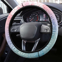 Hawaii Aloha Plumeria Lei Pastel Candy Palaka Steering Wheel Cover - Polynesian Pride