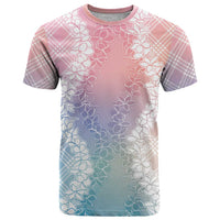 Hawaii Aloha Plumeria Lei Pastel Candy Palaka T Shirt - Polynesian Pride