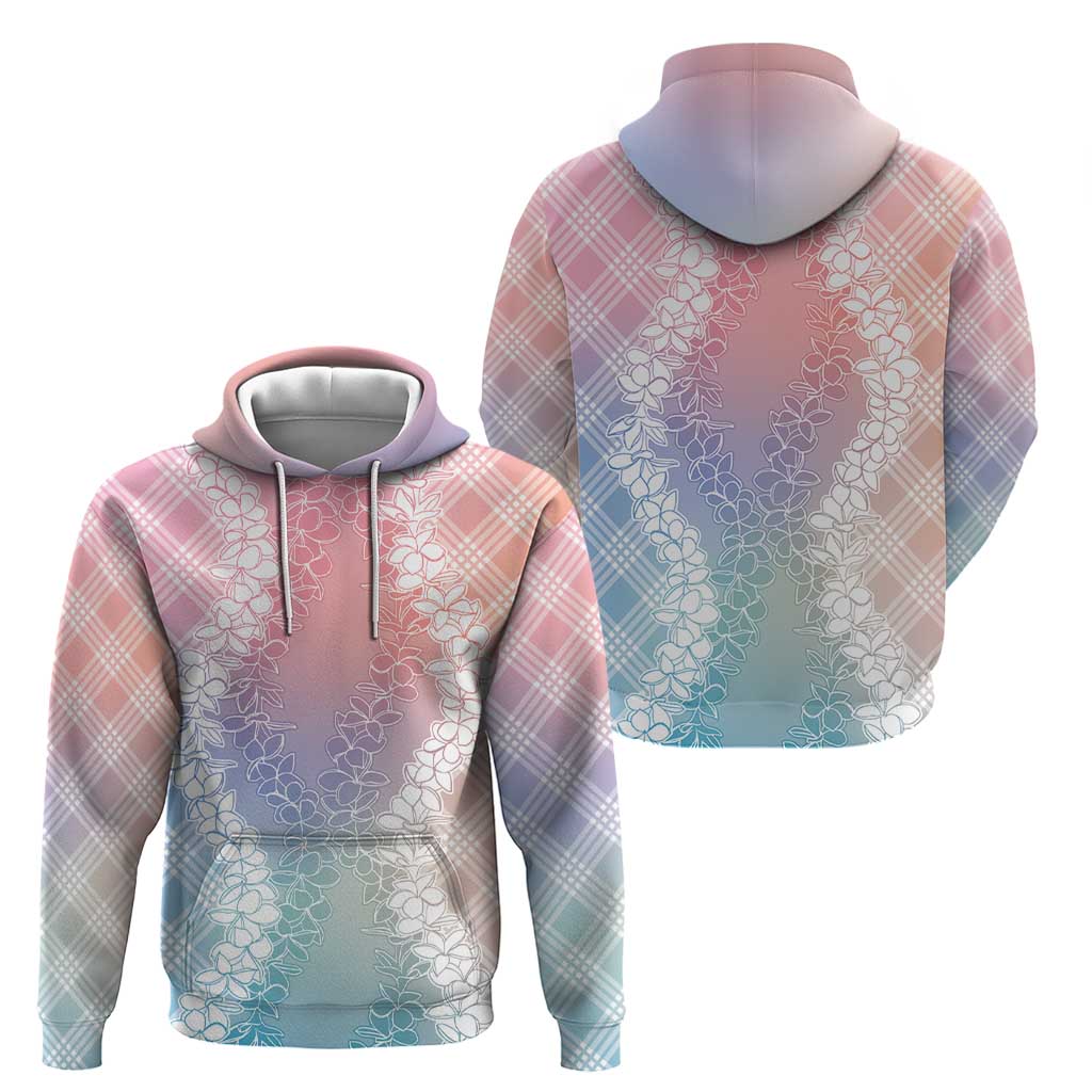 Hawaii Aloha Plumeria Lei Pastel Candy Palaka Zip Hoodie LT7 - Polynesian Pride
