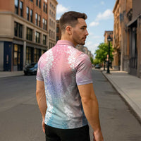 Hawaii Aloha Plumeria Lei Pastel Candy Palaka Zipper Polo Shirt - Polynesian Pride