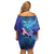 New Zealand Mother's Day Family Matching Off Shoulder Short Dress and Hawaiian Shirt Maori Hari Ra Mama