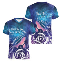 New Zealand Mother's Day Women V-Neck T-Shirt Maori Hari Ra Mama