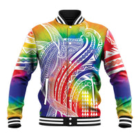 Aloha Pride Rainbow Tie Dye Baseball Jacket Humpback Whale - Love is Love