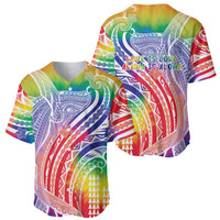Aloha Pride Rainbow Tie Dye Baseball Jersey Humpback Whale - Love is Love