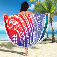 Aloha Pride Rainbow Tie Dye Beach Blanket Humpback Whale - Love is Love LT7 - Polynesian Pride