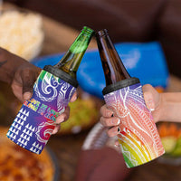 Aloha Pride Rainbow Tie Dye 4 in 1 Can Cooler Tumbler Humpback Whale - Love is Love LT7 - Polynesian Pride