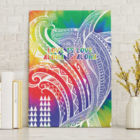 Aloha Pride Rainbow Tie Dye Canvas Wall Art Humpback Whale - Love is Love LT7 Without Frame Colorful - Polynesian Pride