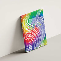 Aloha Pride Rainbow Tie Dye Canvas Wall Art Humpback Whale - Love is Love LT7 - Polynesian Pride