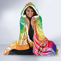 Aloha Pride Rainbow Tie Dye Hooded Blanket Humpback Whale - Love is Love LT7 - Polynesian Pride