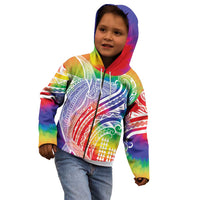 Aloha Pride Rainbow Tie Dye Kid Hoodie Humpback Whale - Love is Love